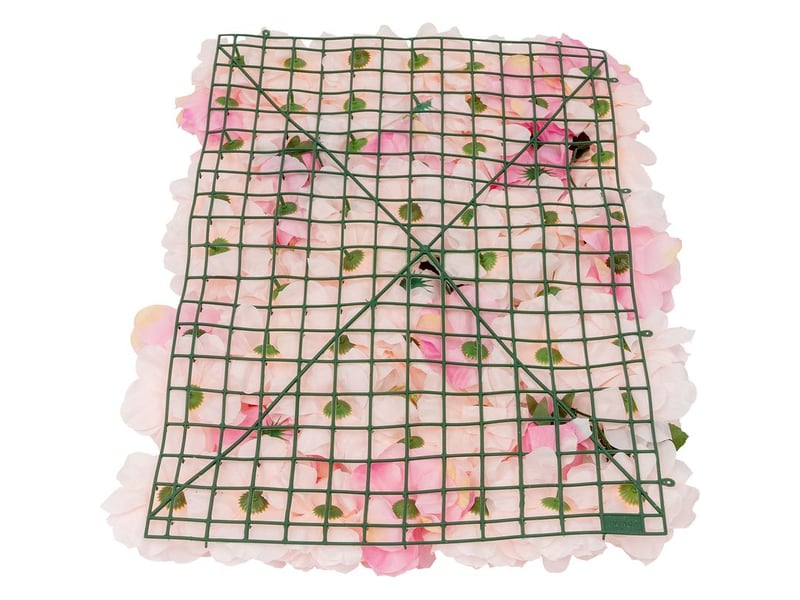 Lot de 6 panneaux muraux de fleurs artificielles, mur de fleurs artificiel, fond décoratif pour maison, mariage, cérémonie et fête - 40x60 cm - Conforama C