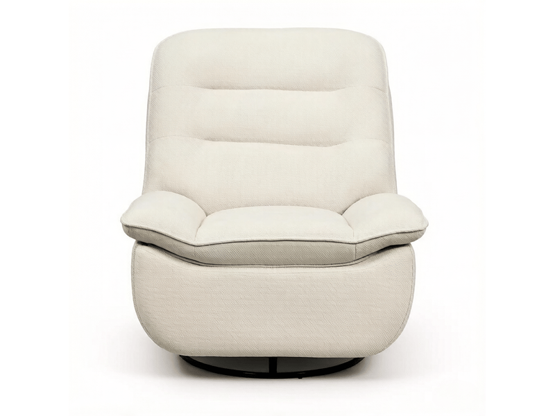  Fauteuil relax manuel pivotant 360° avec repose-pieds et rangement beige  - Conforama A