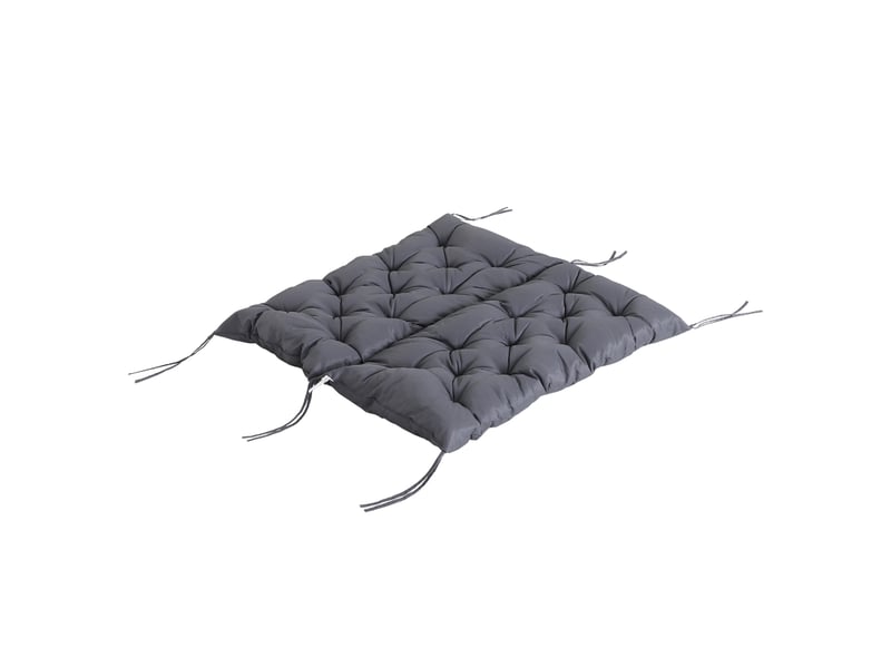  Coussin de banc de jardin avec dossier 100 x 98 x 8 cm – gris foncé – 6 liens de fixation sécurisés  - Conforama A
