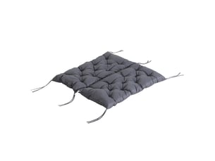 Coussin de banc de jardin avec dossier 100 x 98 x 8 cm – gris foncé – 6 liens de fixation sécurisés