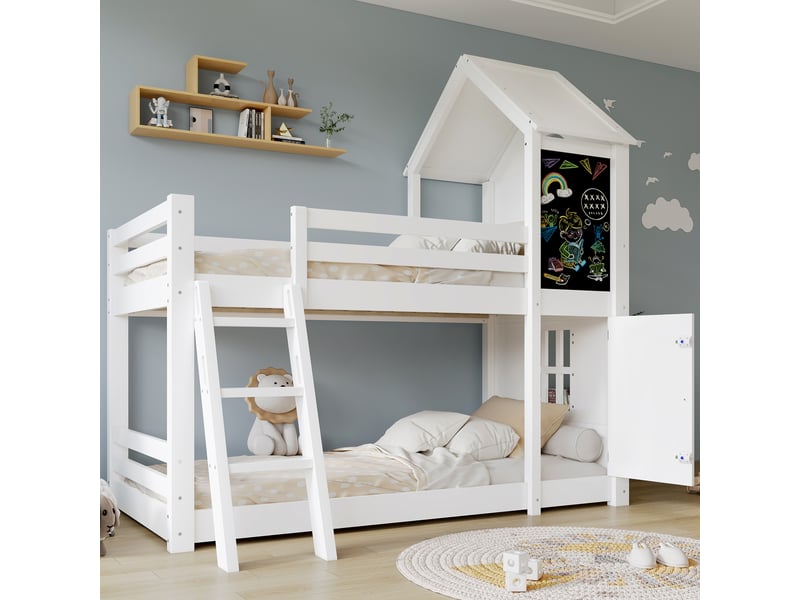  Lit enfant 90x200 princesse rose et blanc capitonné avec tête de lit couronne simili cuir pu  - Conforama B