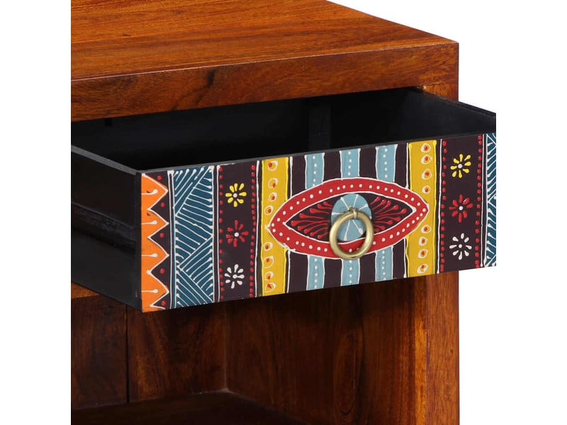 Lot de 2 table de chevet - cabinet de chevet - table de nuit 40x35x45 cm bois d'acacia massif - Conforama E