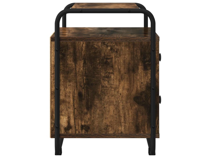  Table de chevet - cabinet de chevet - table de nuit chêne fumé bois d'ingénierie  - Conforama E