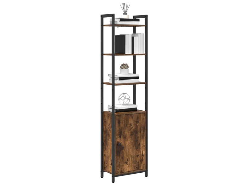  Bibliothèque 6 niveaux, armoire à livres 40 x 24 x 161 cm bois d'ingénierie shl9137  - Conforama C