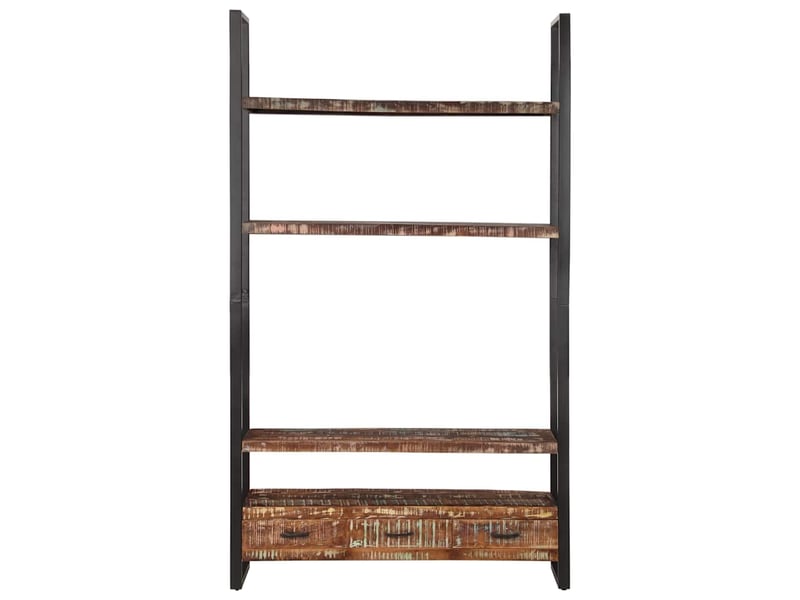  Bibliothèque, meuble de rangement salon 118x30x200 cm bois de récupération massif  - Conforama E