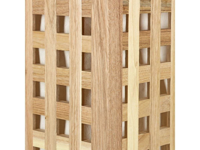  Panier à linge moderne avec 2 compartiments 60 x 40 x 30 cm stable et robuste en bois de noyer 13_0003288  - Conforama D