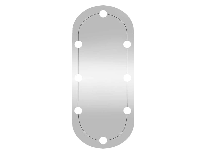  Miroir mural avec lumières led 35x80 cm verre ovale cf62818  - Conforama E