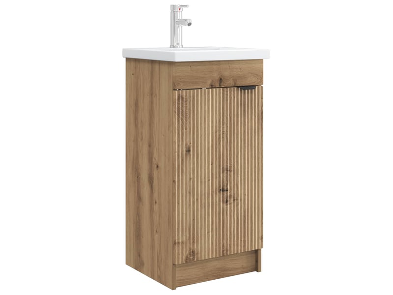 Meuble de salle de bain avec évier chêne artisanal shl5257 - Conforama A