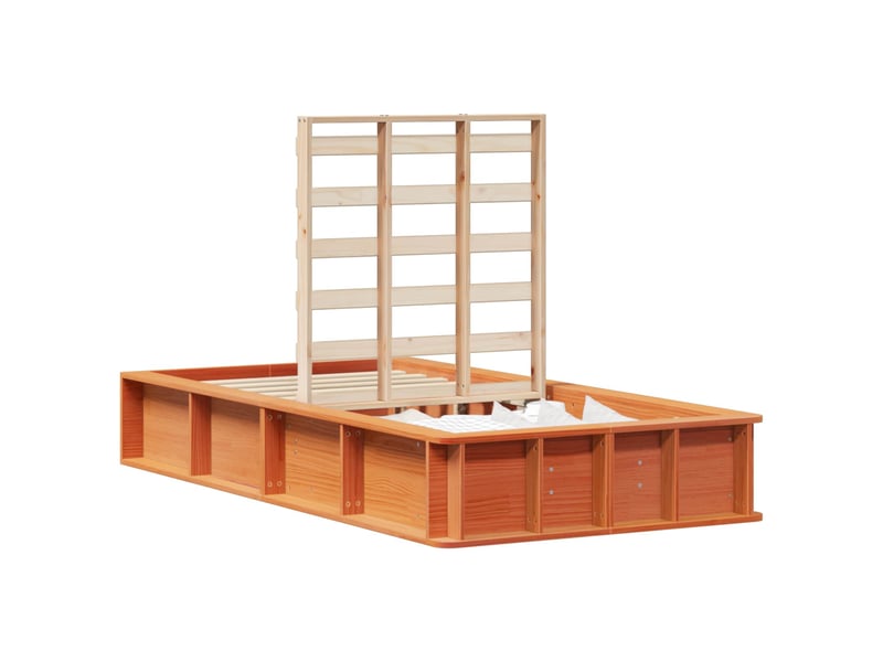 Lit simple- lit adulte - cadre de lit marron 80 x 200 cm bois de pin massif - Conforama A