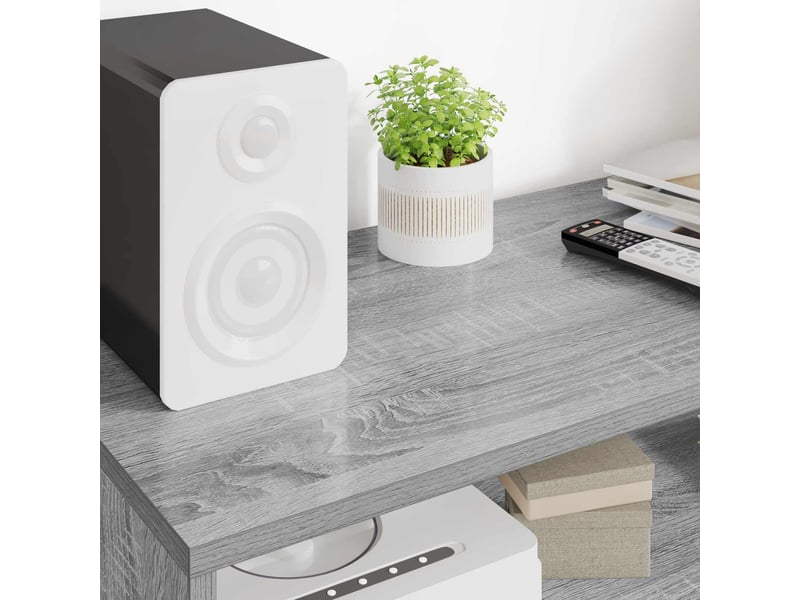  Meuble tv - banc tv - meuble de rangement 100 x 35 x 40 cm gris sonoma bois d'ingénierie  - Conforama D