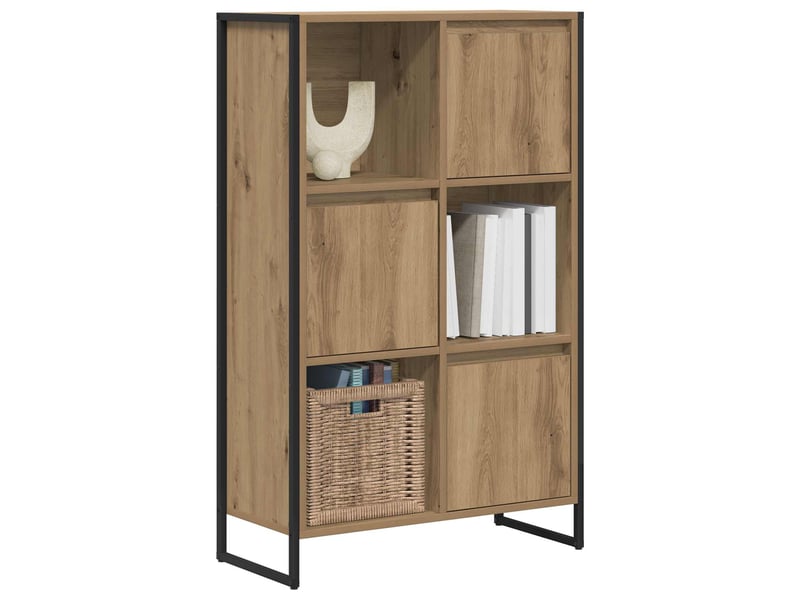  Bibliothèque, armoire à livres 68 x 30 x 108.5 cm bois d'ingénierie chêne artisan  - Conforama C