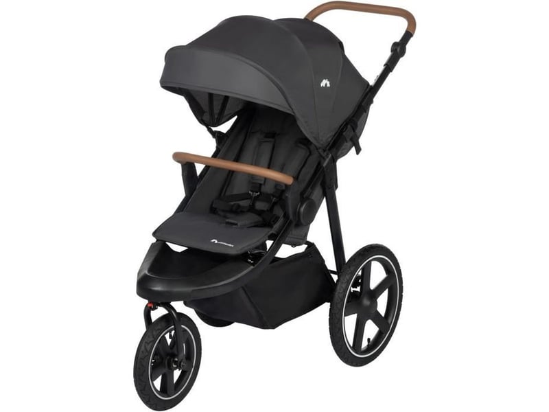 Poussette tout terrain cloudy 3 roues pliage rapide 0-4 ans 22 kg guidon 7 positions noir graphite 1156153210 - Conforama A