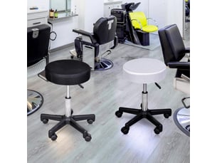 Lot de 2 tabourets de massage à roulettes reglable en hauteur pivotant avec trois couleurs de housse de protection