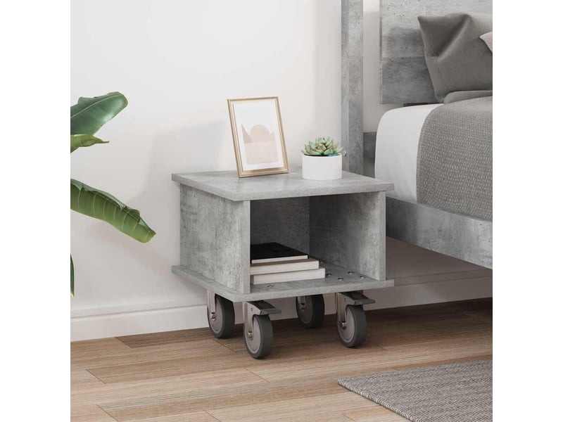  Meuble tv - banc tv - meuble de rangement 37 x 35 x 35 cm gris béton bois d'ingénierie  - Conforama D