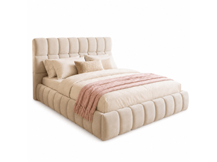 Lit 2 places 140x190 cm <strong></strong>  <strong>Bubbly</strong> coloris beige
