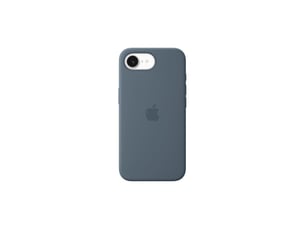 Housse silicone magsafe iphone 17e bleu ancre avec microfibre, 45% silicone recyclé