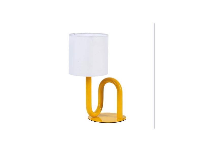Lampe de table wama en métal jaune  - Conforama A