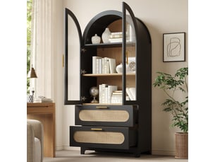 Vitrine coloris noir - 80 cmx175 cm