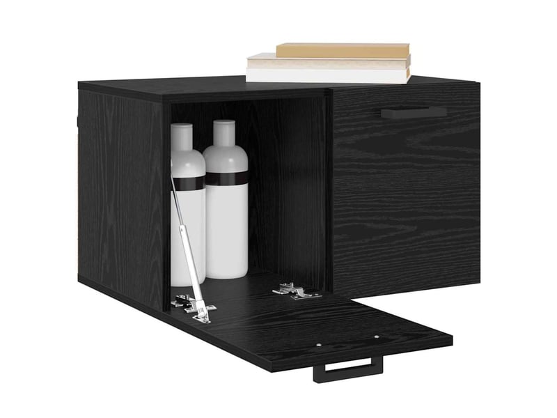  Armoire murale salon, meuble de rangement 60 x 36,5 x 35 cm bois d'ingénierie chêne noir  - Conforama C