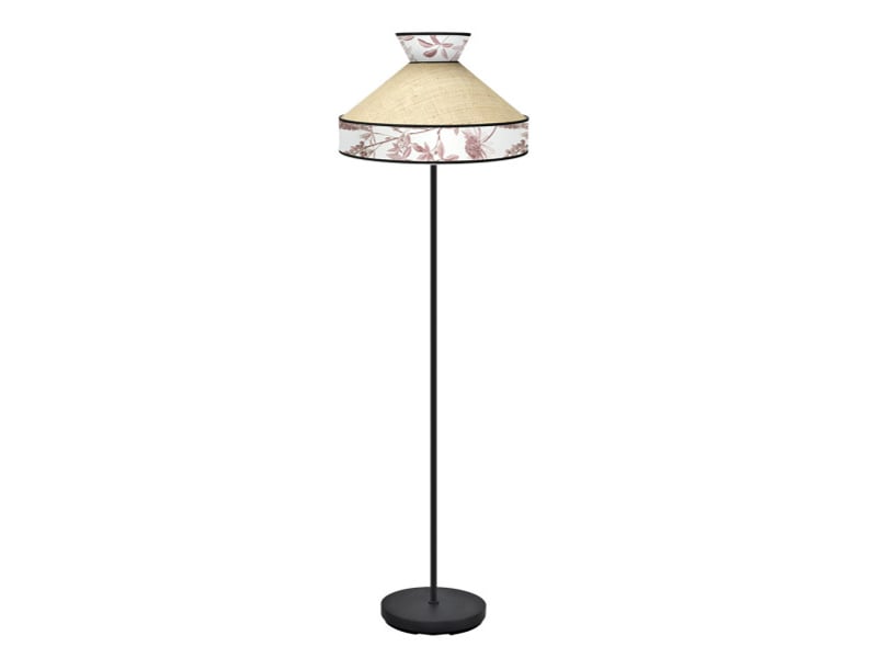  Fabrilamp constantinopla lampadaire textile beige et rouge, 1 x e27, h 179 cm, ø 40 cm 248841007 - Conforama A