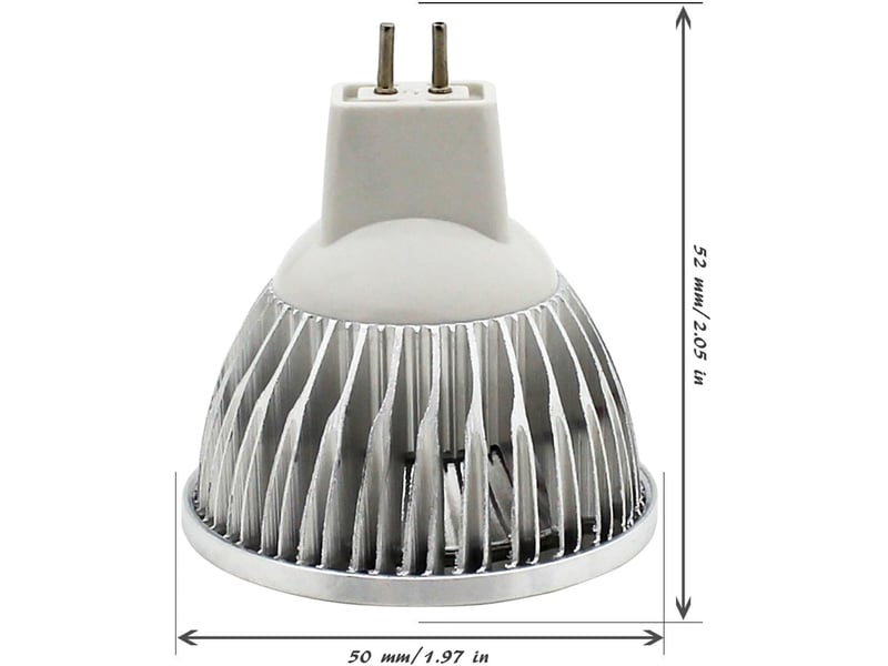  10 ampoules gu5.3 cob 3w 6000k 12v 210lm  - Conforama D
