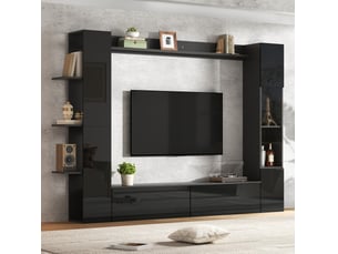 Meuble tv coloris noir 245 cm ULEVR