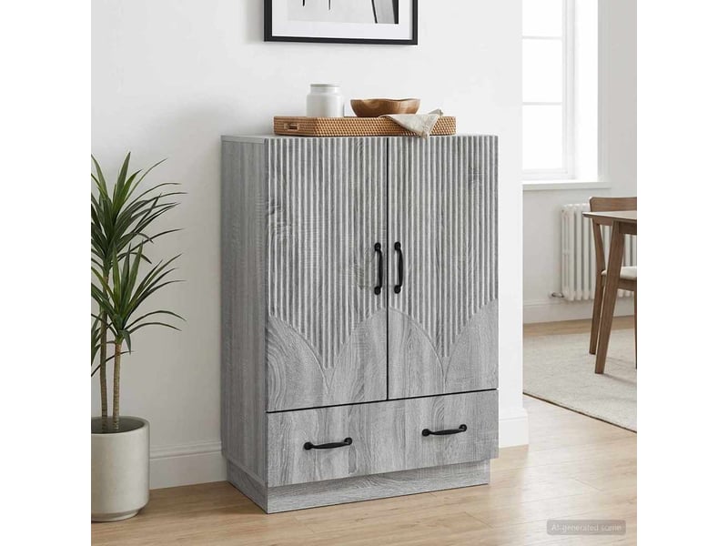 Buffet - bahut - meuble de rangement sonoma gris 66 x 34,5 x 92 cm bois d'ingénierie - Conforama B