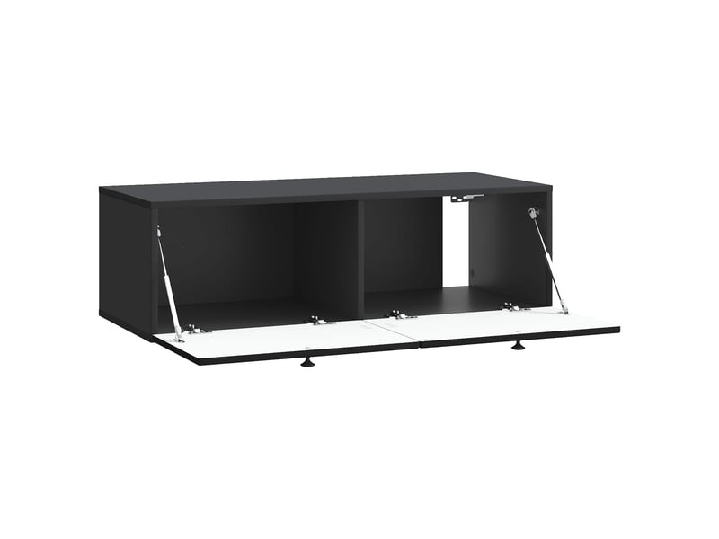  Meuble tv - banc tv - meuble de rangement mural noir 99 x 41 x 30 cm bois d'ingénierie  - Conforama E