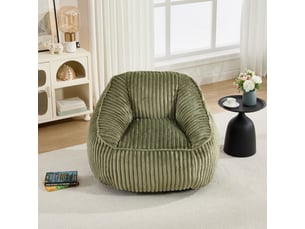 Pouf fauteuil en velours côtelé avec mousse à mémoire de forme, doux et confortable