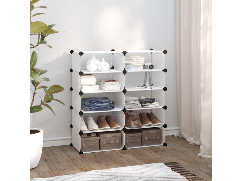  Meuble à chaussures, étagère à chaussures transparent 84x32x88,5 cm pp  - Conforama B