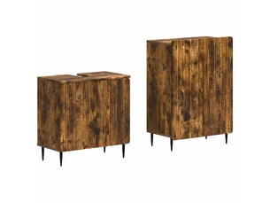 Ensemble de 2 meubles de salle de bain zwolle chêne fumé cf63232