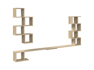 Étagère murale pour téléviseur, meuble tv chêne sonoma 200 x 15 x 94 cm cf42605