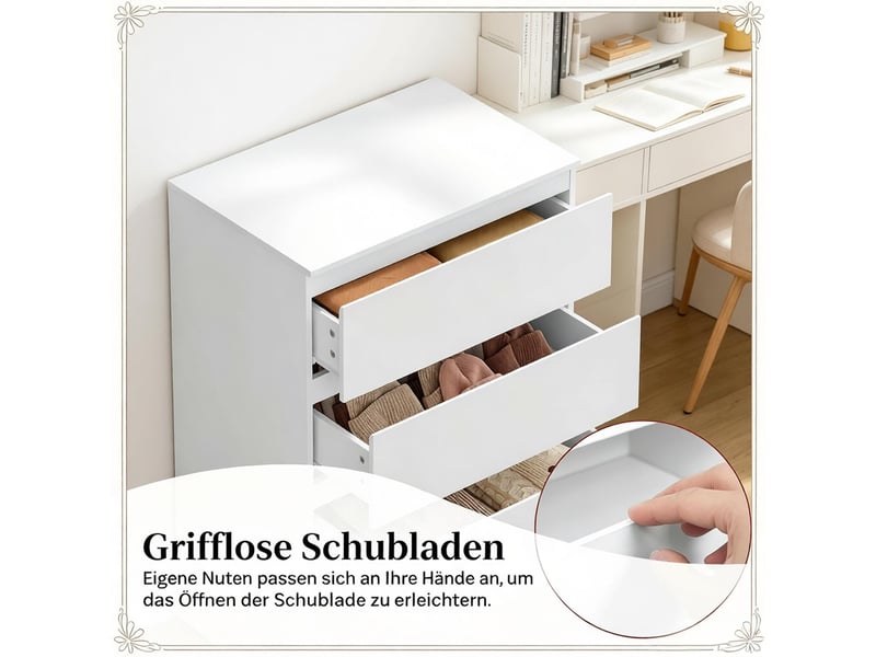  Commode 4 tiroirs meuble de rangement blanc 60 x 40 x 90 cm T5828P515037 - Conforama D