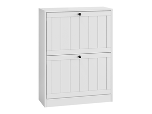 Meuble à chaussures 60x24x80 cm, armoire entrée blanche avec 2 niveaux ajustables et tiroir supérieur, capacité 12 paires, idéal couloir étroit