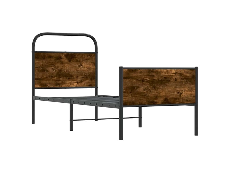  Lit simple- lit adulte -  cadre de lit sans matelas 80x200cm chêne sonoma bois ingénierie  - Conforama C