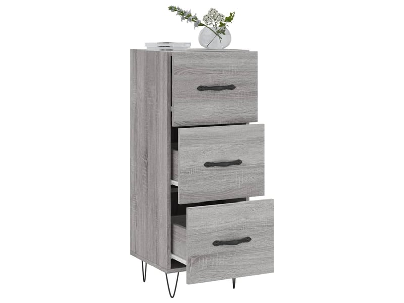  Buffet - bahut - meuble de rangement sonoma gris 34,5x34x90 cm bois d'ingénierie  - Conforama D