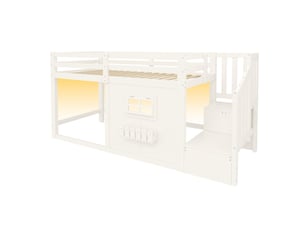 Lit mezzanine 90x200 cm    coloris blanc
