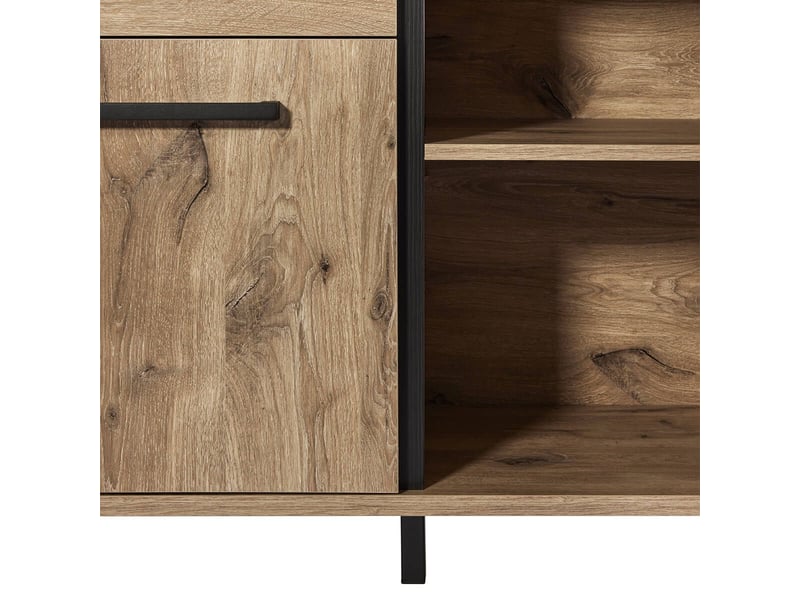  Buffet 3 portes 1 tiroir aspect bois canyon décor tasseaux - barton BARTON - Conforama D