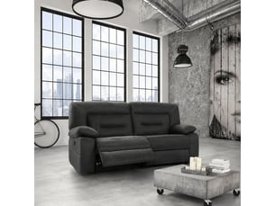 Canapé droit relax électrique <strong>ALTOBUY</strong> <strong>ORTOLIS</strong> 3 places Polyester gris