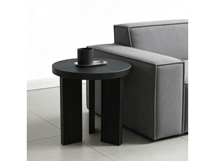 Table basse rond(e) coloris noir PANGIVO W3915P488091 - 44.5 cmx44.5 cm