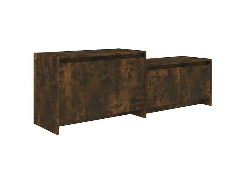  Meuble tv - banc tv - meuble de rangement chêne fumé 146,5x35x50 cm bois d'ingénierie  - Conforama A