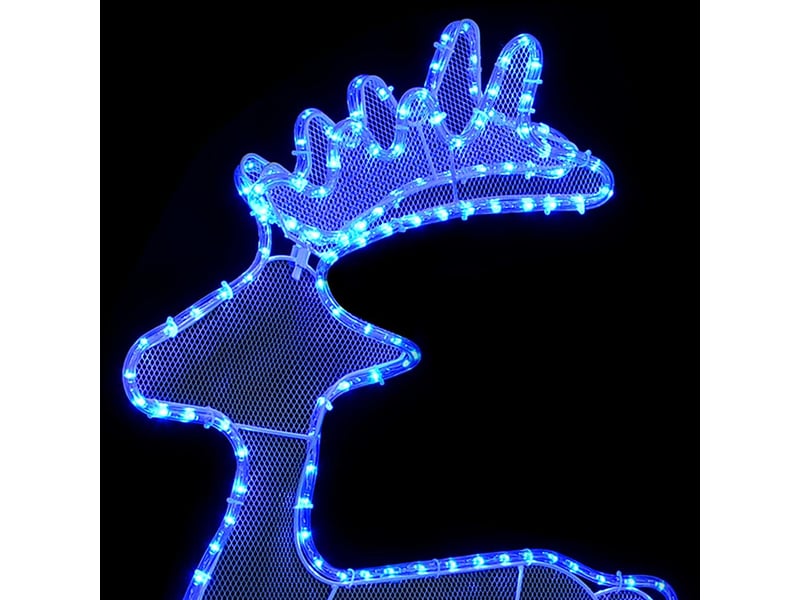  Décoration de noël de renne avec maille 306 led 60x24x89 cm  - Conforama E