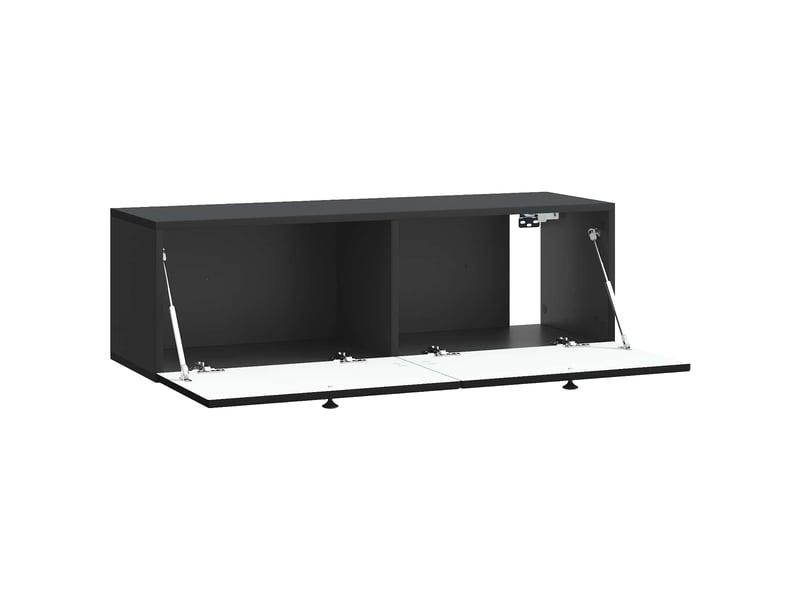  Meuble tv - banc tv - meuble de rangement mural noir 98 x 31 x 30 cm bois d'ingénierie  - Conforama E