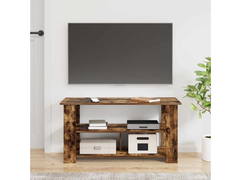  Support de télévision chêne fumé 100x40x50 cm  - Conforama D