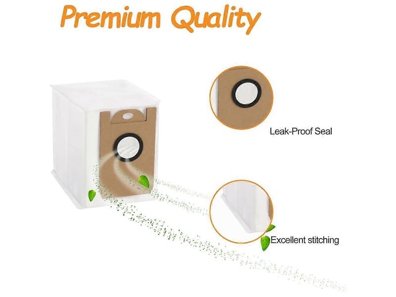  9pack dust bags replacement for tikom l8000 plusmedion x20 sw+ md 11415 robot vacuum cleaner bags accessories  - Conforama C