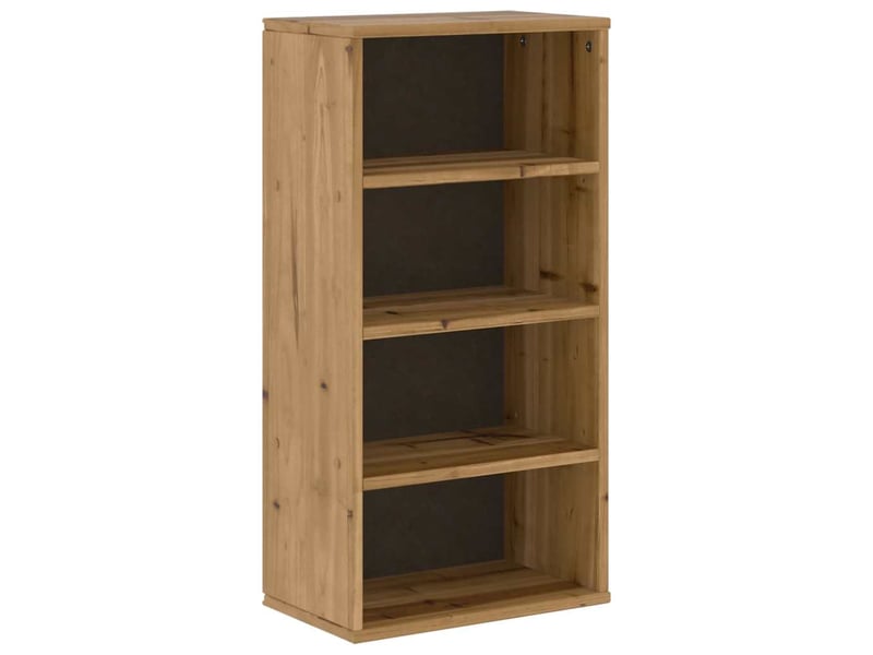  Lot de 4 meubles tv modulaires de rangement salon 79 x 24 x 40 cm en bois de pin massif miel 02_0055988  - Conforama E