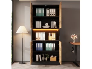 Bibliotheque coloris bicolore 4 étagère(s) <strong>MODENUIT </strong> <strong></strong> - 35 cm x 180 cm