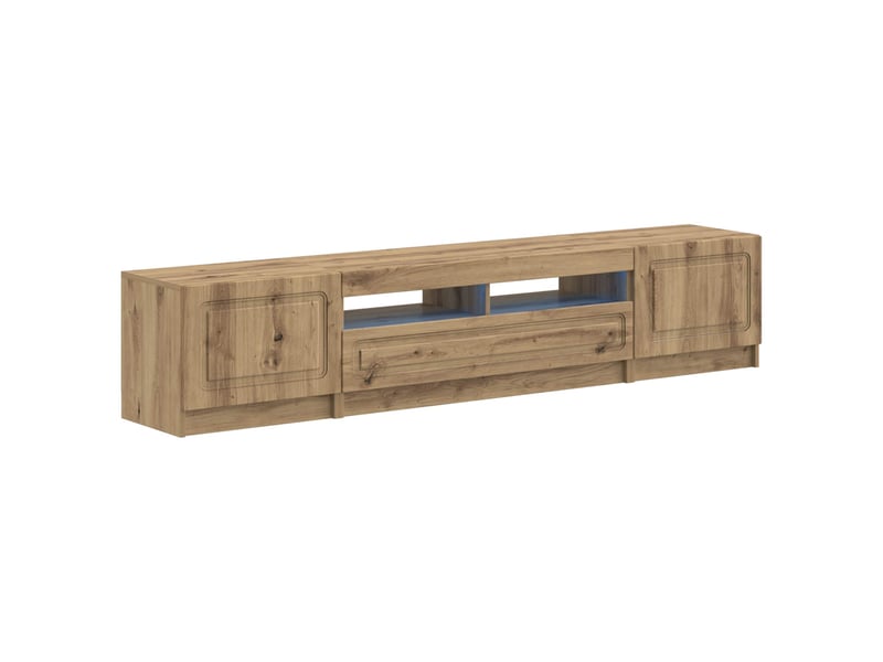Meuble tv - banc tv - meuble de rangement led utrecht 3 pcs chêne artisanal bois d'ingénierie - Conforama A