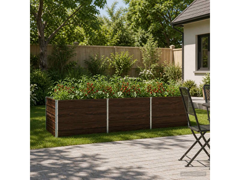  Jardinière - jardin surélevé noir 240 x 80 x 55 cm acier laminé à froid  - Conforama B