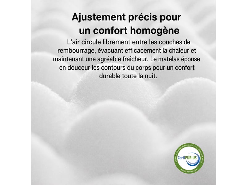  Novilla matelas en ressorts 140 x 200 cm, épaisseur 25 cm, réversible, 7 zones, tissu oeko-tex  - Conforama E
